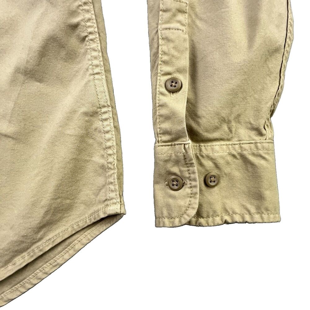 Flint and Tinder Stretch Canvas Expedition Shirt Men’s Medium Tan Chest Pockets - Picture 5 of 10